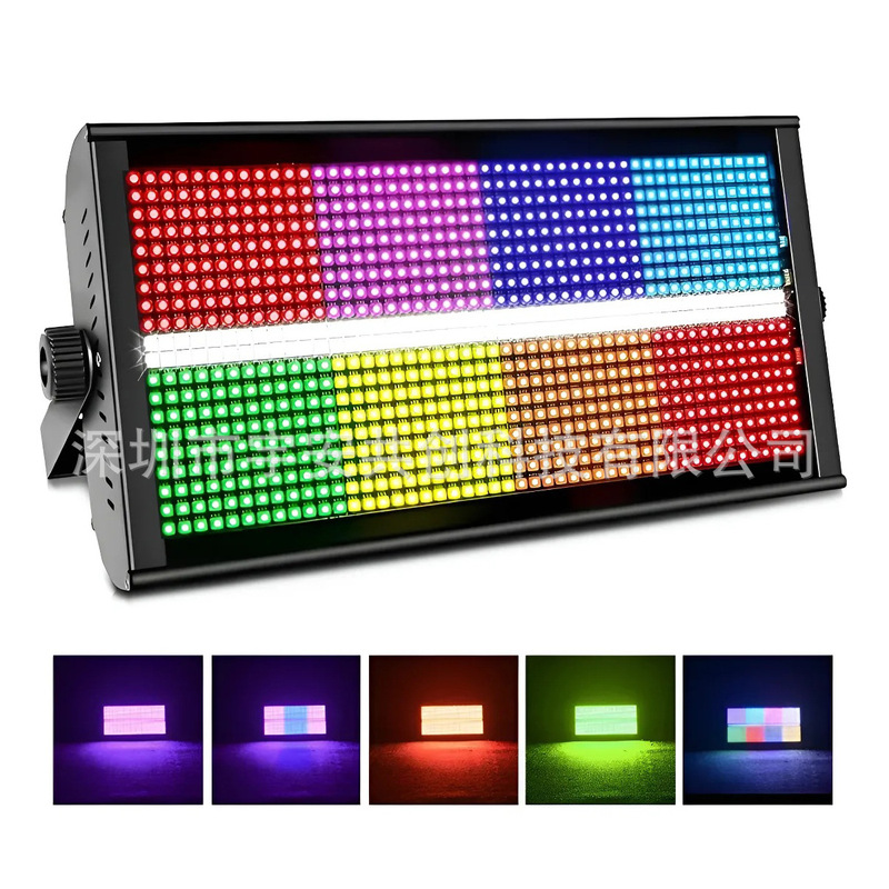 Full color strobe light 1000W8 8 LED stage flash KTV bar private room disco DJ party wedding dyeing