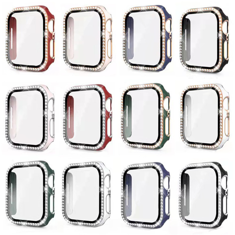 Suitable for Apple S12-1 iWatch Watch Case, Two-Color Single-Row Case and Film Integrated Watch Protective Case Se