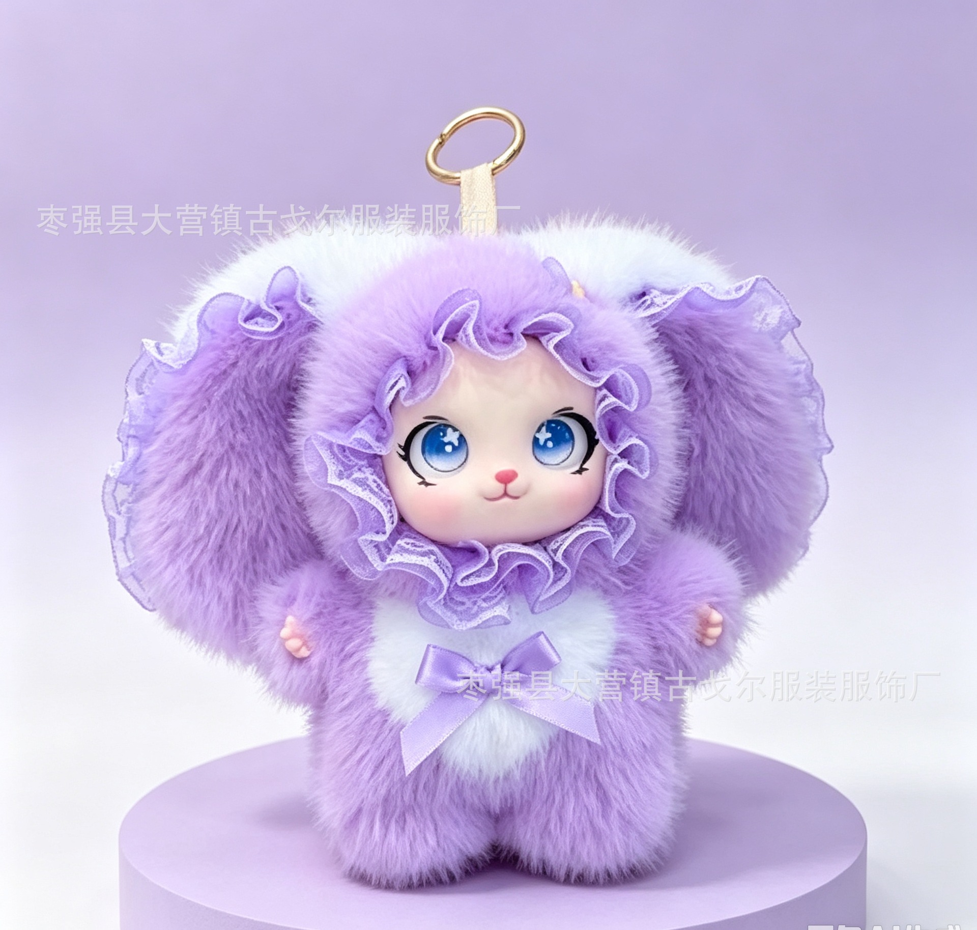 Cross-border popular big-eared rabbit plush pendant doll, rabbit bag accessory, vinyl doll, Loli doll rabbit