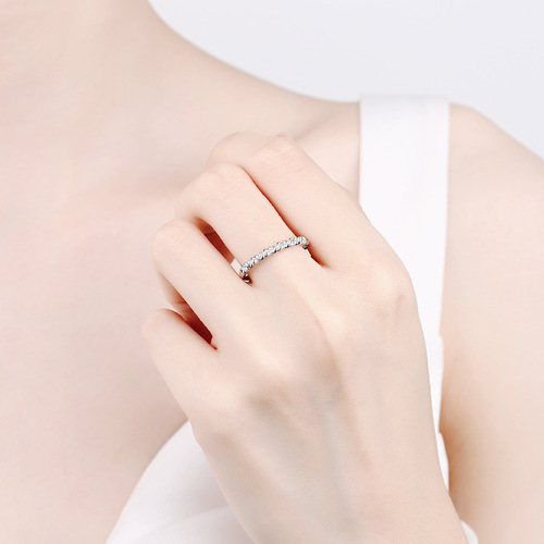 XDY925 sterling silver ring transfer moissanite row ring engagement gift simulated diamond manufacturer direct supply support identification