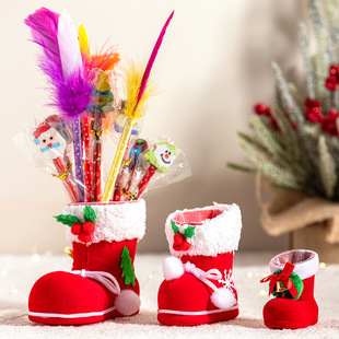 Christmas Socks, Creative Pen Holders, Small Boots, Kidsren's Gifts, Christmas Tree Shoes, Pendants, Decorative Supplies