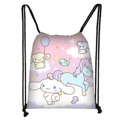 新款三麗鷗兒童卡通束口袋學生可愛雙肩背包大容量收納包跨境批發