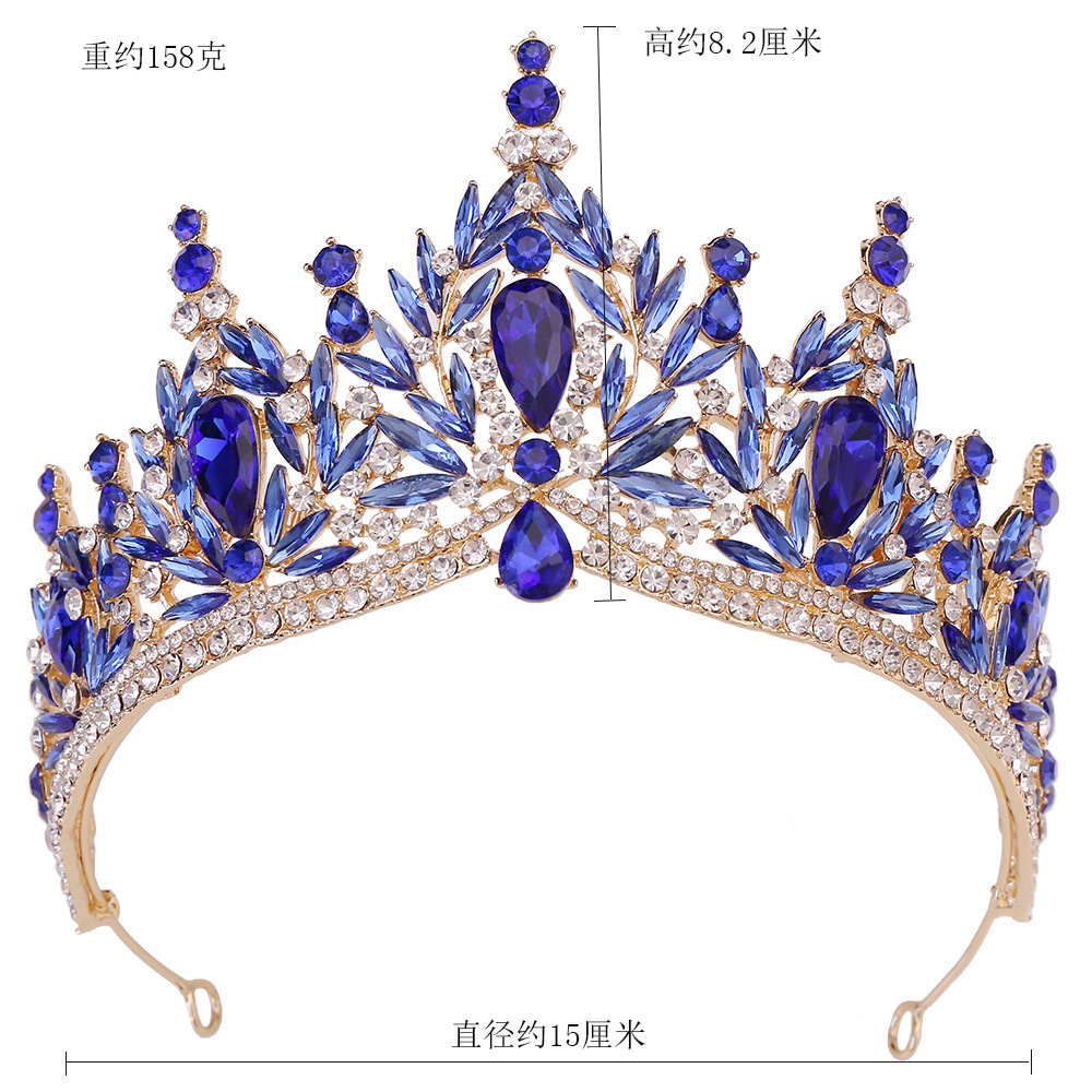 新娘水晶项链皇冠三件套