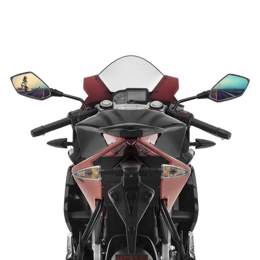 Мотоцикл модифицированное зеркало заднего вида Универсальный электромобиль скутер призрак огонь большое поле зрения универсальное зеркало заднего вида