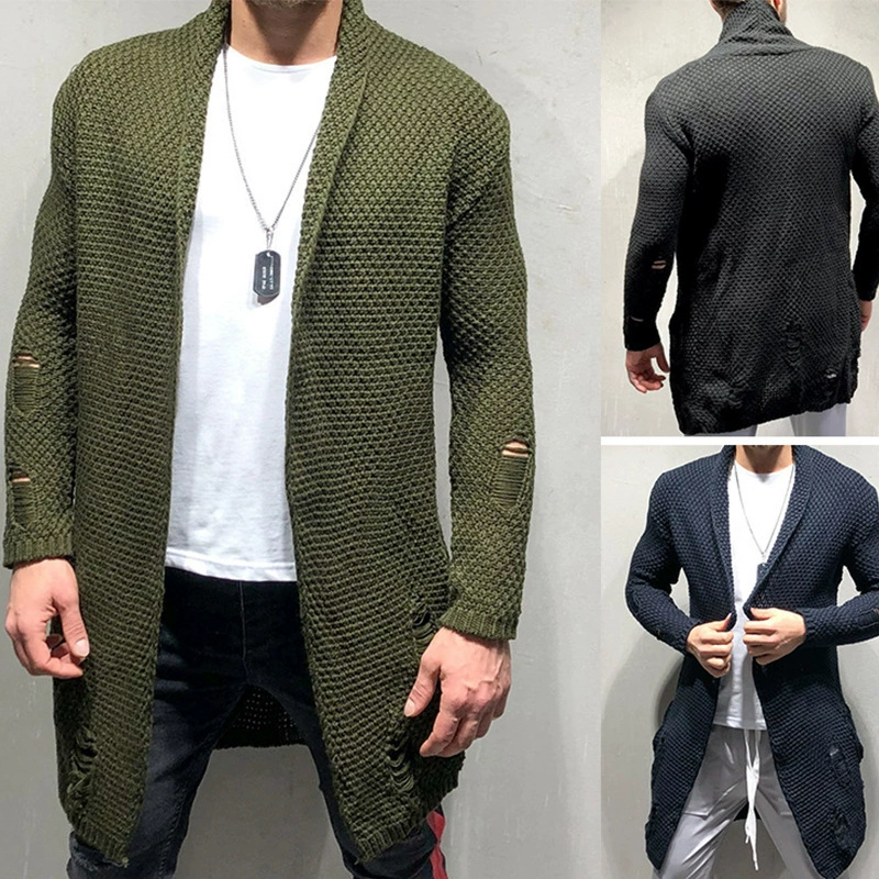 Кардиган средней длины, свитер, трикотаж оптом, Fashion Man Sweater