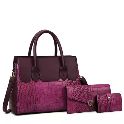 Cross-border new large-capacity mother-in-law bag European and American retro three-piece set women's bag shoulder crossbody handbag handbag