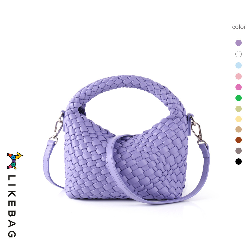 Nueva Bolsa de moda transfronteriza versión de alta calidad de bolsos de almuerzo tejidos a mano bolso de alta costura bolso de mujer de un hombro