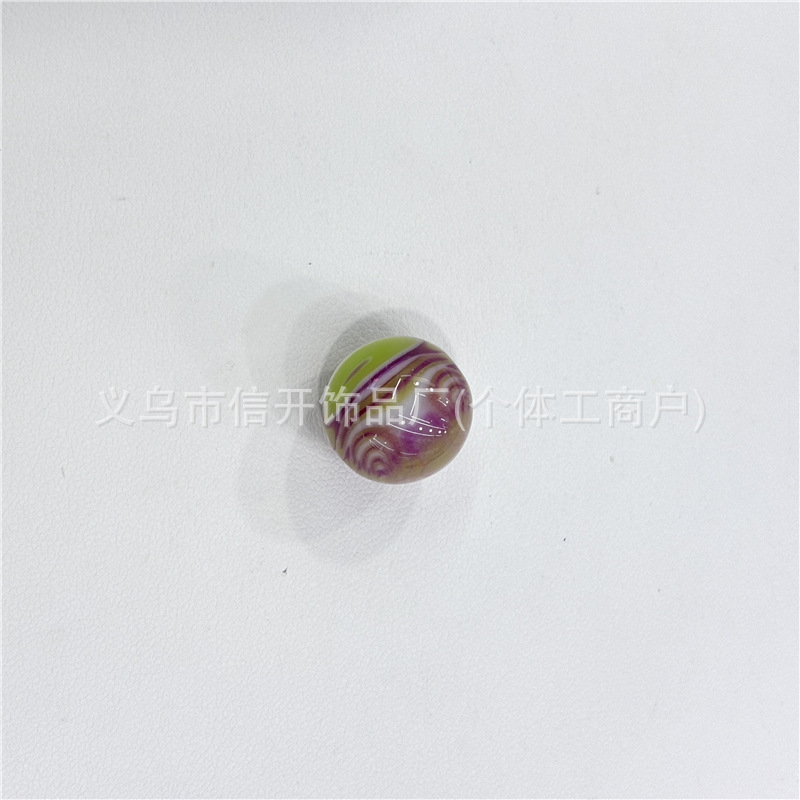 通孔树脂阿尔卑斯圆珠串珠笔配件手机钥匙链diy手工饰品散珠材料|undefined