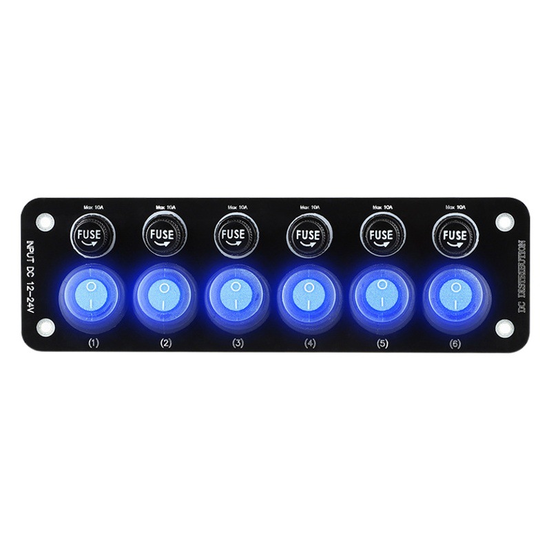 RV barco yate coche carga modificación reemplazable 6 interruptor combinación panel accesorios instalación