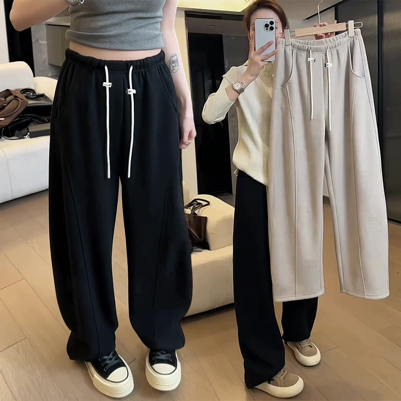 Беременные американские ретро мениск банановые штаны 2024 новый дикий стиль спортивные брюки широкие брюки брюки повседневные брюки