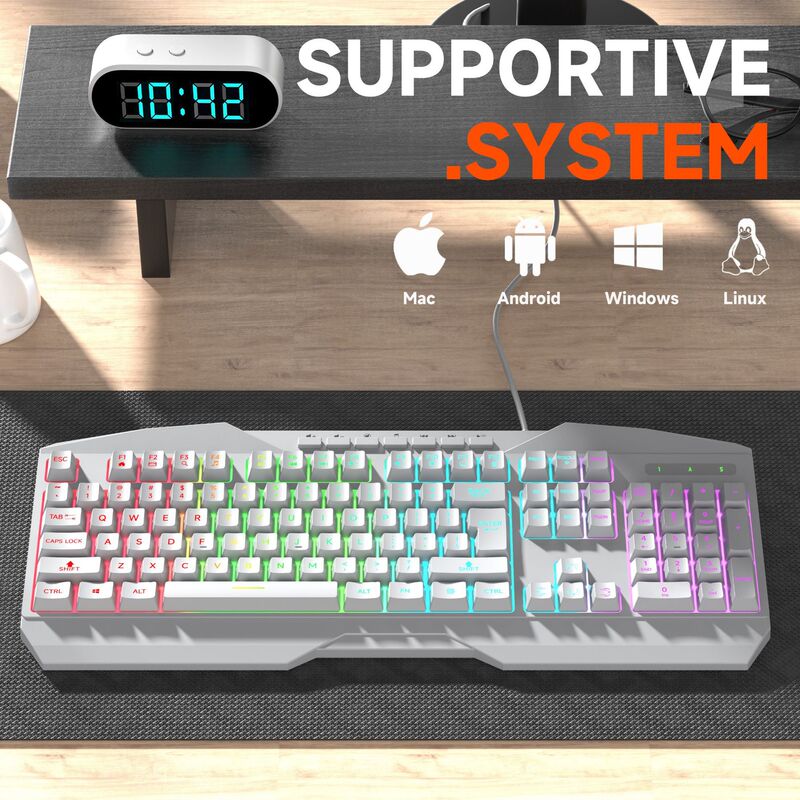 Wired Gaming Keyboard Computer Peripheral Products Gaming Keyboard Rgb Optical High Value Keyboard Factory Direct Sales