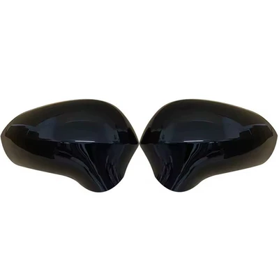 Suitable for Seat Leon Mk2 Ibiza Mk4 Rearview Mirror Cover Replacement (Other Automotive Exterior Supplies) - two-bright-black-pairs