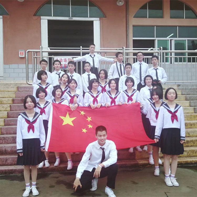 [Large size] cyanotic White three jk uniform basic dark bad girl sailor suit academic style middle suit