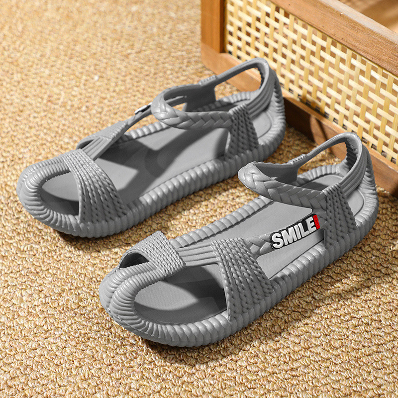 Sandalias verano nuevo estilo retro estilo étnico EVA zapatos tejidos hombres y mujeres sandalias con puntera comercio exterior transfronterizo zapatos de hombre de gran tamaño