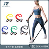 One word tensile rope 120cm stretching anti -broken cloth latex yoga elastic band arm force expansion chest fitness tension