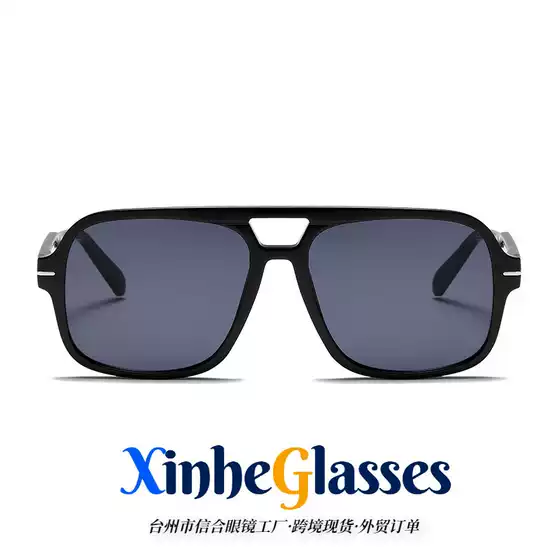 3507PC Double Beam Pilot Box Sunglasses Sunglasses Europe and America UV400 Cross-border Foreign Trade Amazon TikTok