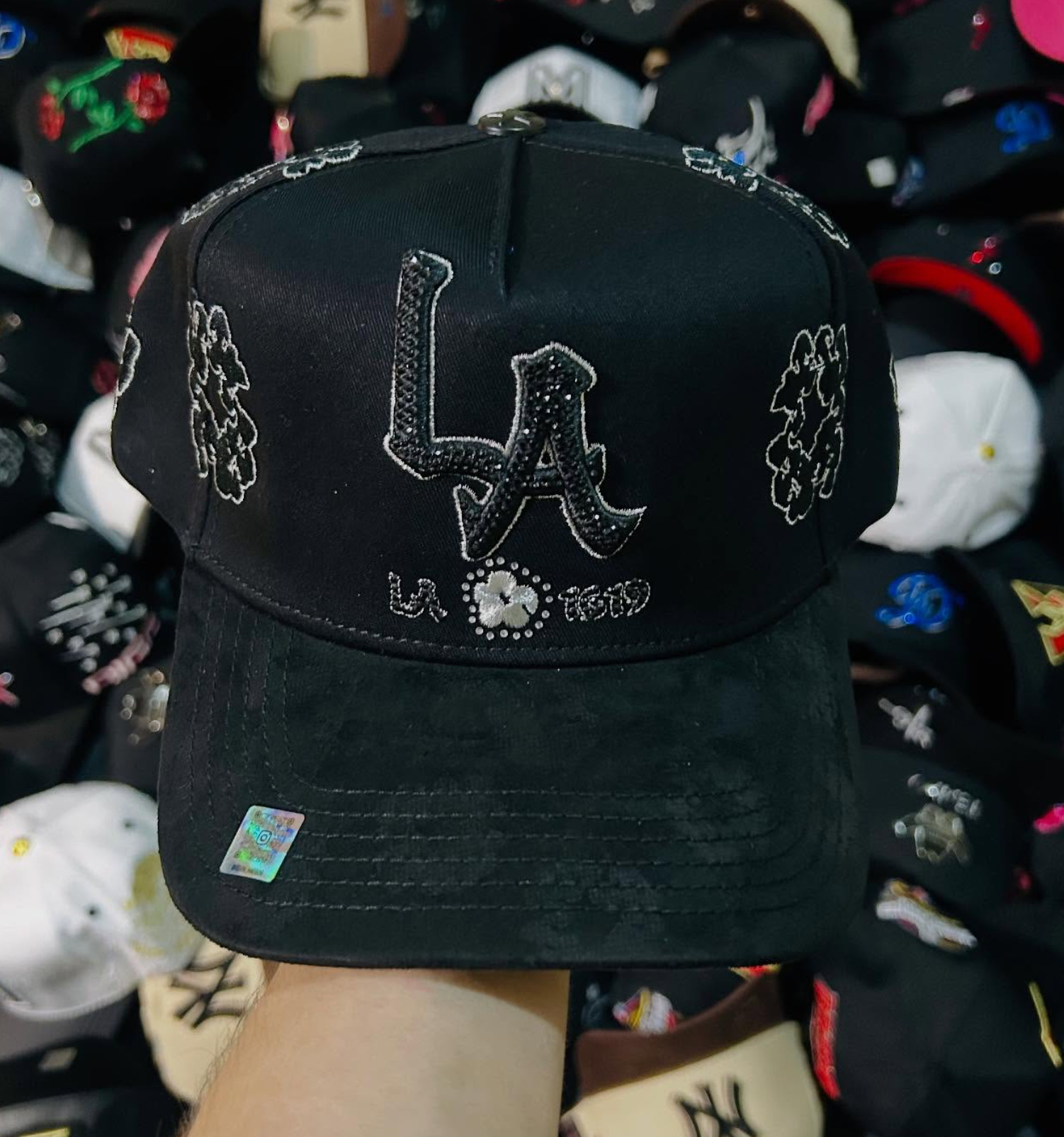 Nuevo Meike Duo Dandy bordado ajustable gorra de boca de pato borde curvo gorra de béisbol con diamantes barba tío