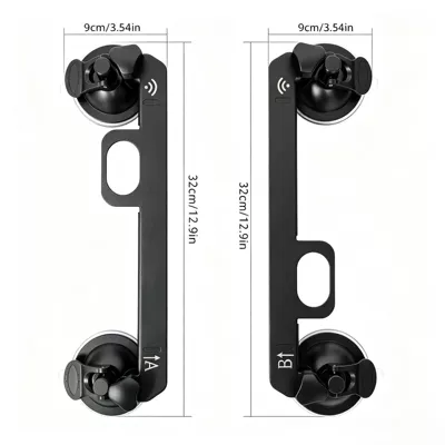 Suitable for Mini Devices, Car Suction Cup Holder, Star Mini Car Roof Skylight, Front Window, Rear Window Glass Suction Cup Holder (Roof rack) - mini-suction-cup-holder-black