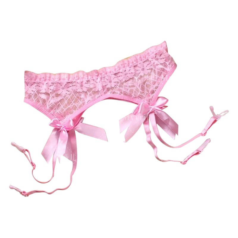 Сексуальное женское белье с бантом и кружевной отделкой, популярный подвязочный пояс, модель 9904