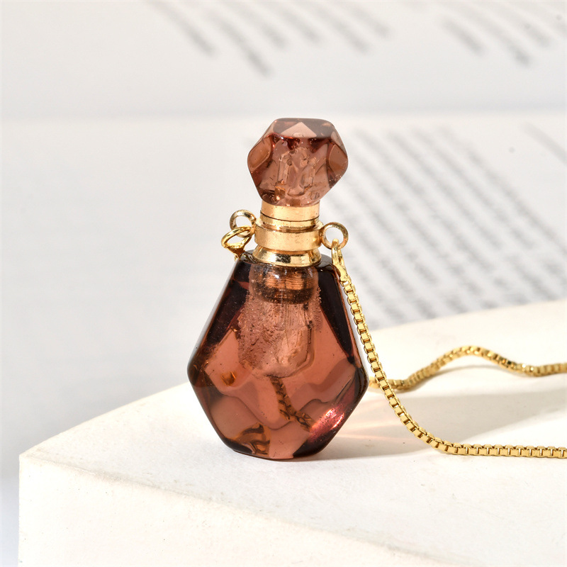 Fashion Perfume Bottle Copper Pendant Necklace Copper Necklaces