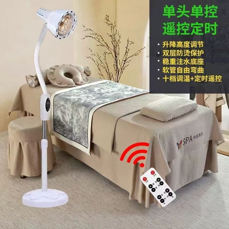 Lámpara de fisioterapia infrarroja, lámpara de horneado de dos cabezas, aparato doméstico de fisioterapia, lámpara de horneado de energía solar, aparato de fisioterapia de infrarrojos lejanos transfronterizos