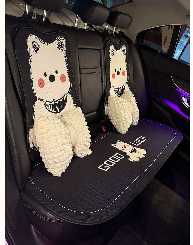 Car Seat Cushion, Universal for All Seasons, High-End, Cute Cartoon Design, Women's Car Seat Cover, Seat Cushion, Car Mat, Summer Seat Cover