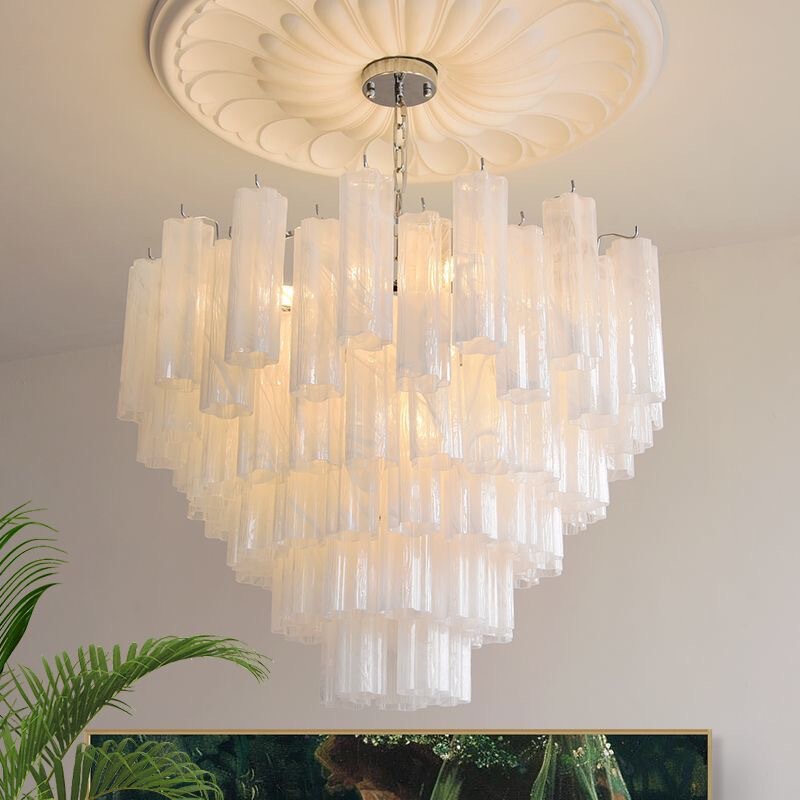 French-Style Light Luxury Chandelier Murano Glass Villa Living Room Main Light Dining Room Designer High-End Elegant Bedroom Chandelier