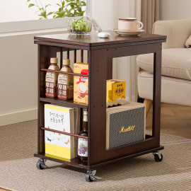 移动边几茶几客厅沙发边柜阳台小推车折叠简约多用途桌中古小桌子