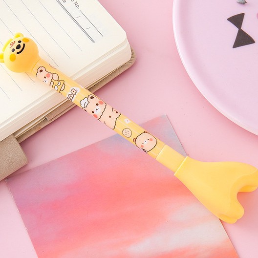 Oso de cuello largo creativo bolígrafo de góner bolígrafo de modelado de oso de dibujos animados papelería linda bolígrafo de agua para estudiantes bolígrafo de oficina bolígrafo de firma