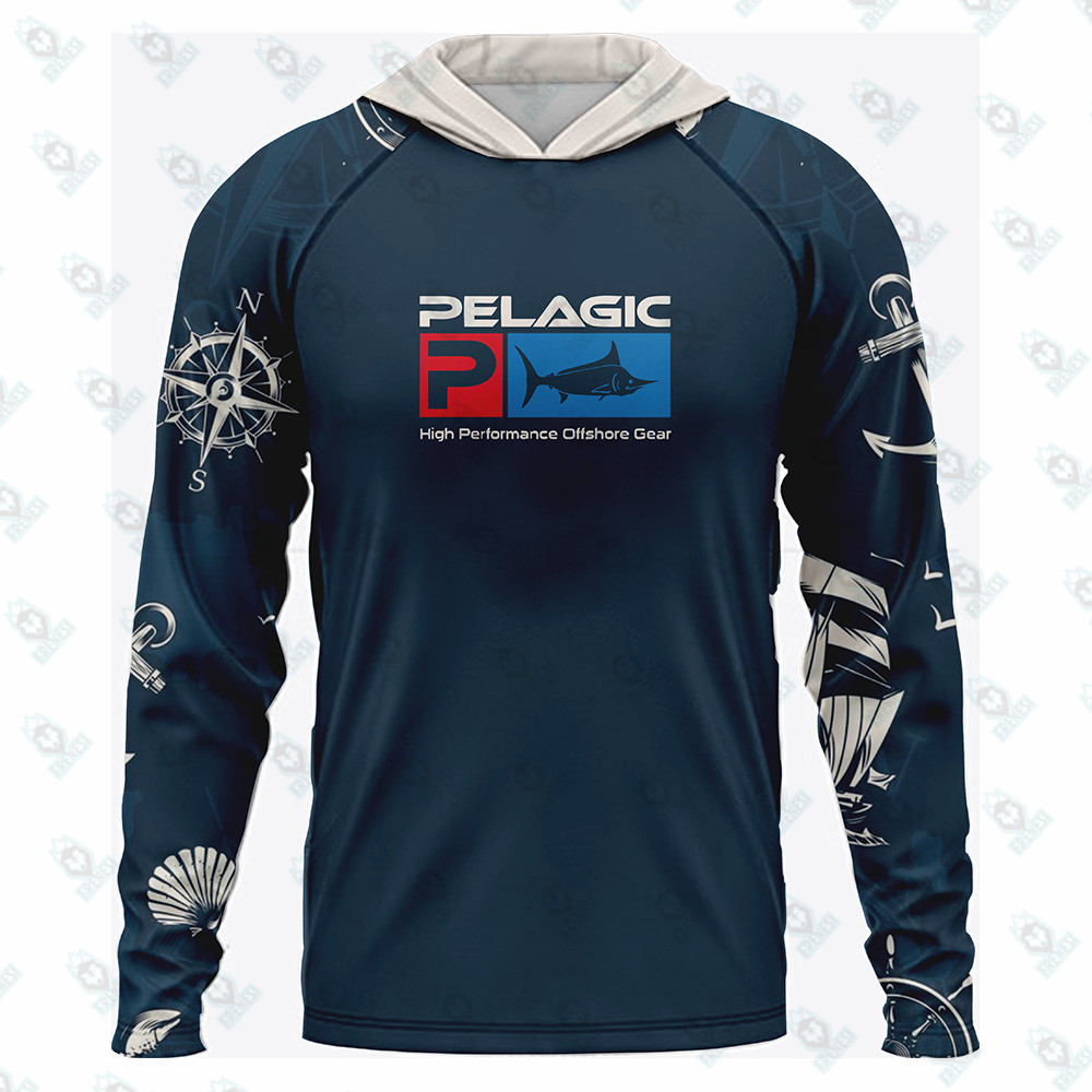 FRENESI戶外仿生迷彩釣魚服路亞連帽防曬衣防紫外線寬鬆釣魚服