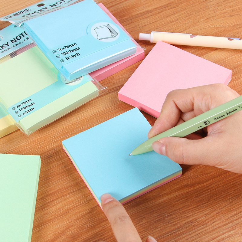 Post-it colorido personalizado estudiantes creativos rasgable índice pegatinas papel de notas suministros de papelería amor libro de notas de forma extraña