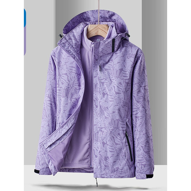 Jacketa de asalto 3 - en - 1 para hombres y mujeres, dos piezas desmontables a prueba de viento, impermeable y cálido, abrigo al aire libre para parejas de montaña image 5