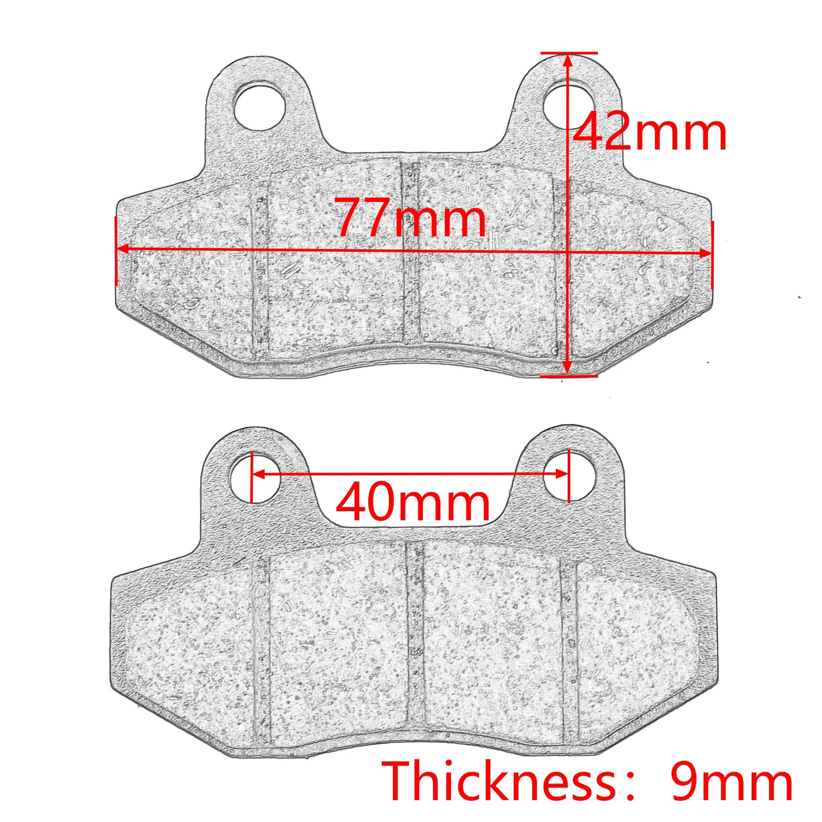 Motorcycle Parts Brake Pads Suitable for 150Cc 200Cc 250Cc Off-Road Vehicles, Go-Karts, Scooters a