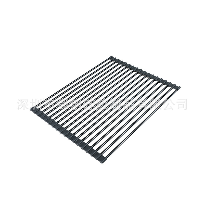Manufacturers in stock a large number of kitchen silicone drain rack dishes and dishes storage rack sink sink sink foldable rack
