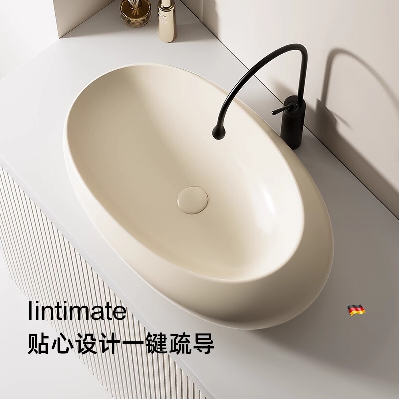 家庭用創意卵台上盆ベランダクリーム風洗面器小戸型陶磁器芸術洗面器洗面器|undefined