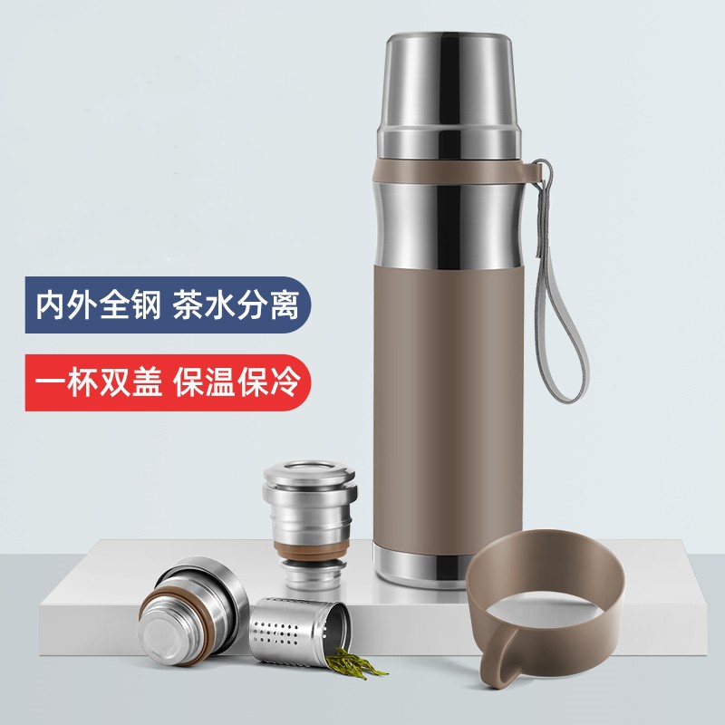 Jiakang 316 taza de vacío de acero inoxidable de grado alimenticio té Oficina de separación hervidor Todo el acero presionando té fugas gran capacidad