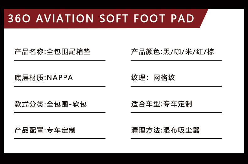 Suitable for 07-26 Model Audi A6L/Q5L/A4L/A3/A5L/Q3/A7L Car Trunk Mat Modification