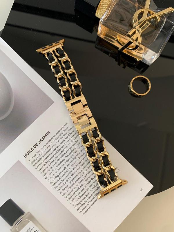 高級な小香風黒金シリーズのバンドはapple appleアップルの腕時計iwatch98世代765を適用します。|undefined