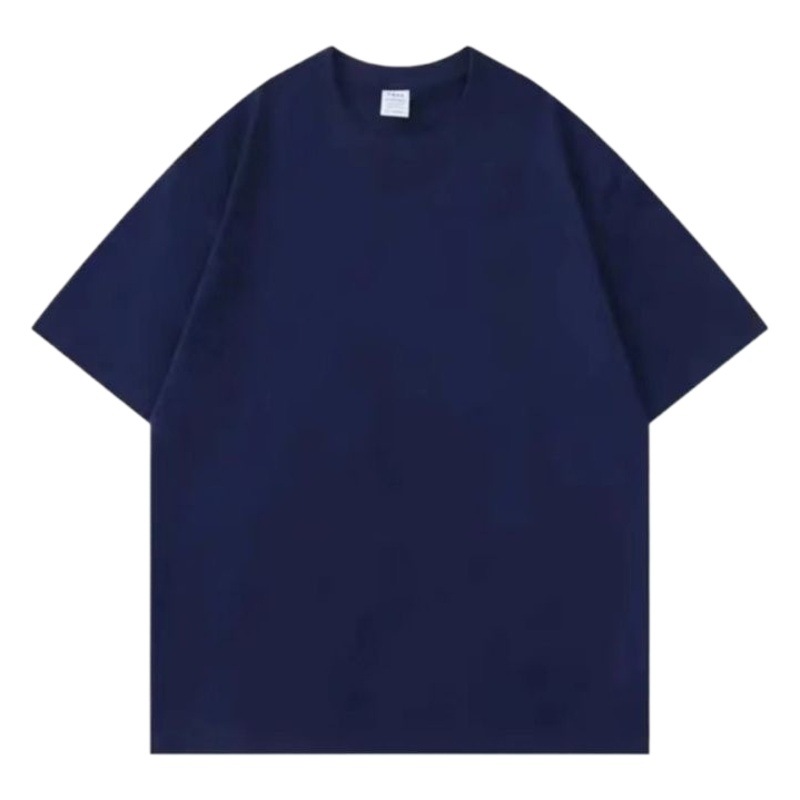 260g 32 algodón pesado algodón camiseta gruesa opaca manga corta suelta escote pequeño color sólido media manga camisa de fondo