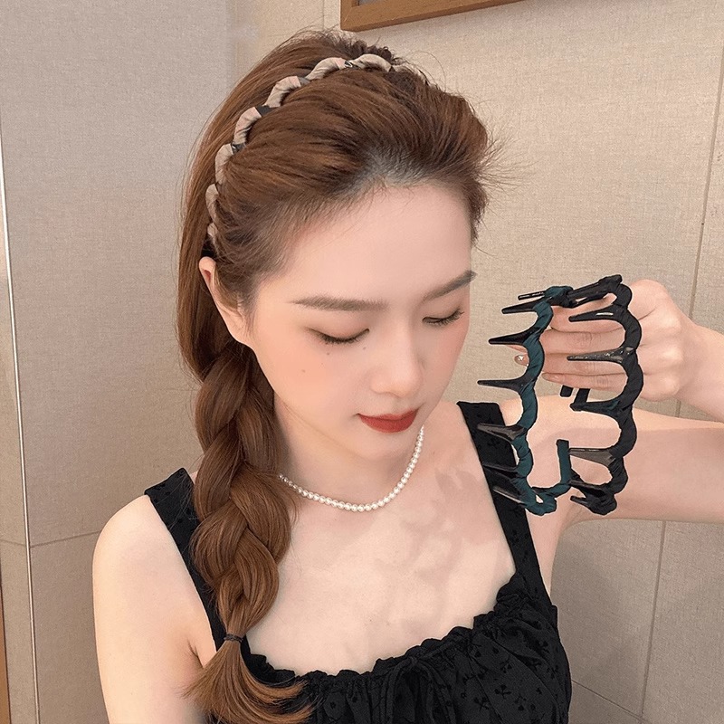 Diente antideslizante en forma de U ondas de cabello de acabado de cabello roto artefacto especial para lavado de la cara cabeza cabeza alta cráneo pinza de cabello para mujer