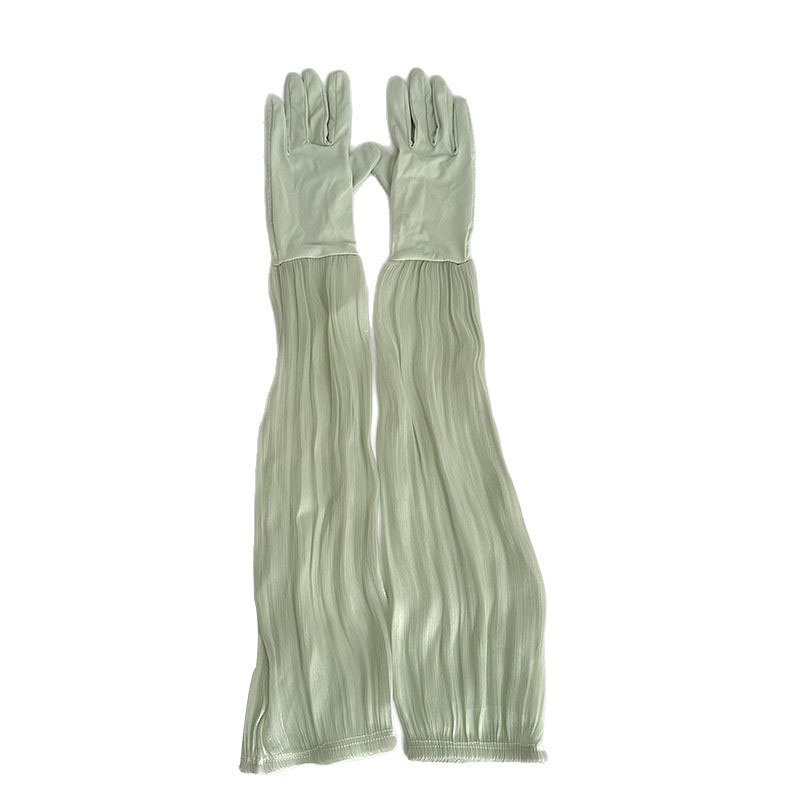 Mangas de hielo, mangas de seda de hielo, estilo fino de verano para mujer, guantes de brazo de ciclismo al aire libre, mangas de hielo integradas, mangas de protección solar