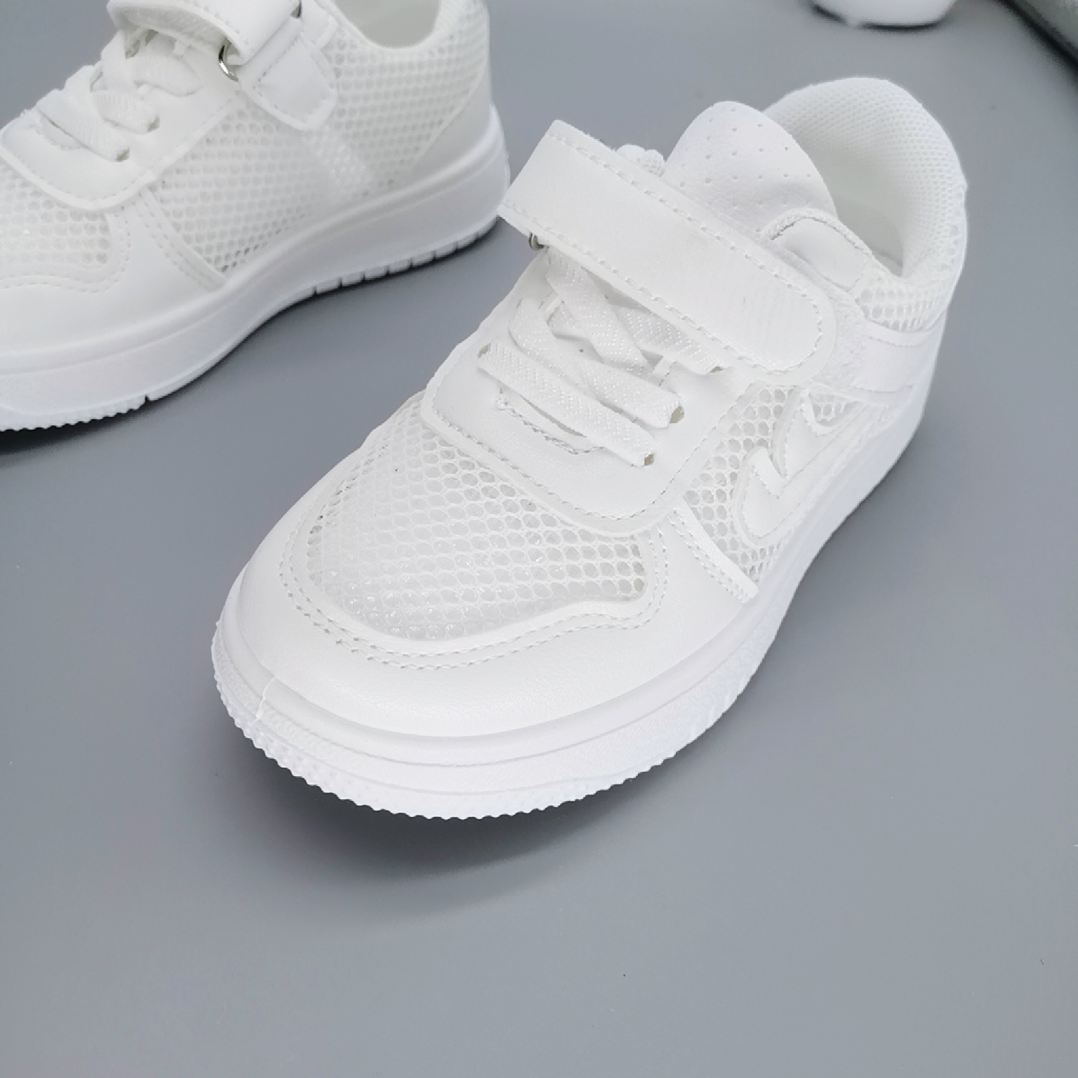 6 de junio niños zapatos blancos zapatos de campus para niños zapatos blancos zapatos deportivos niñas zapatos transpirables botones zapatos de tablero