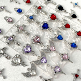 Dark Sweet Cool Style Pendant Pendant Collection Heart Cross Wings DIY Necklace Earrings Bracelet Jewelry Accessories