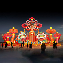大型花灯蛇年主题贺新春户外装饰花灯彩灯造型景区灯展组合定 制
