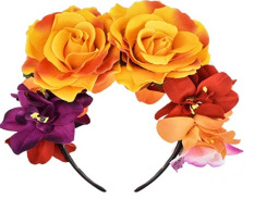 55g Weight Hair Band, Costume Props Event & Party Supplies Hair Band Hair Accessories Type 1 Piece Quantity Party Occasion Flower Pattern Women'S Gender Handmade Design Fashion Style Fashion Flower Cloth Party Hair Band Costume Props 1 Piece 1