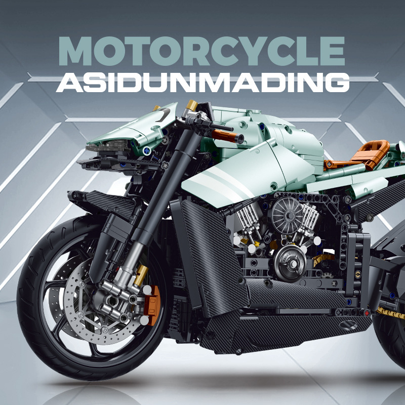 Gu Li 60505 Galvanoplastia 1:5 Locomotora difícil modelo de motocicleta bloque de construcción de juguete para niños