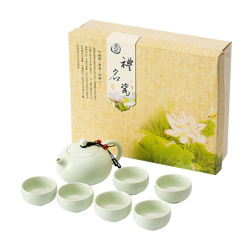 Керамический набор Ding Kiln Xishi Pot Tea Set деловое мероприятие сувенир печатная открытка Средне-осенний фестиваль и Национальный день, подарок на открытие компании