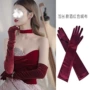 加长款新娘敬酒拍照手袖