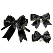 暗黑甜酷风爱心蝴蝶结发夹女哥特风侧边夹洛丽塔边夹顶夹复古发饰