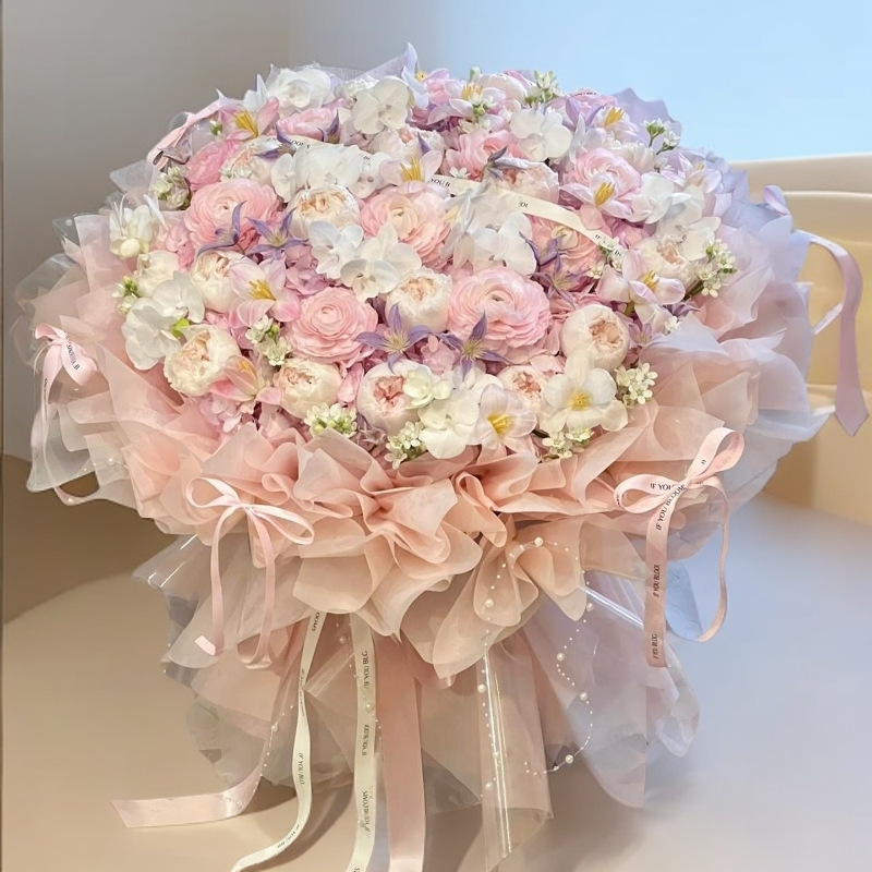 永生花多巴胺玫瑰花束送女朋友老婆仿真香皂花束520情人节礼物